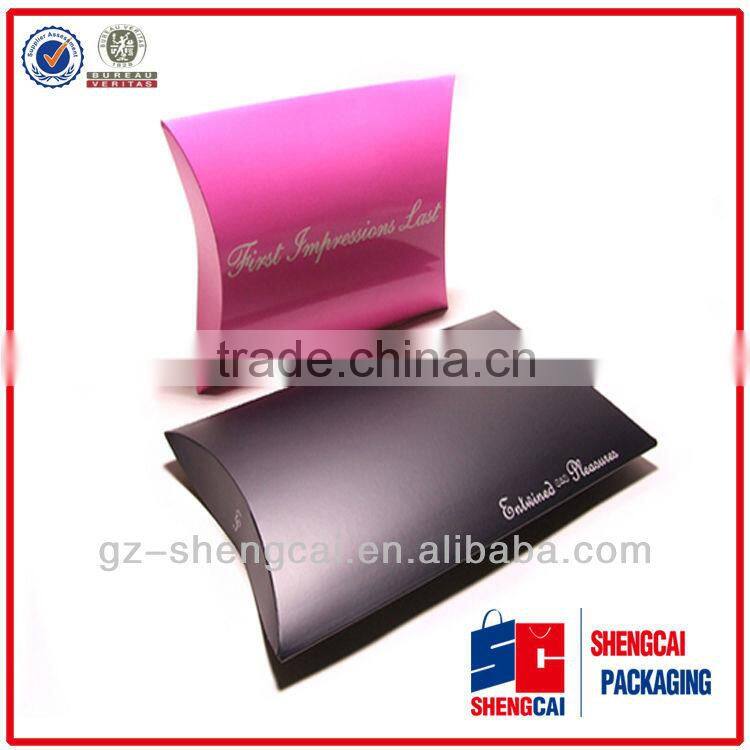 High quality fashional custom pillow boxes wholesale packaging box manufacturer