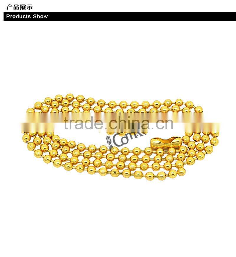 Gold metal brass ball chain for bag decoration, necklace