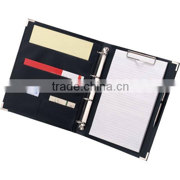 2015 fashion ring binder leather folder planner