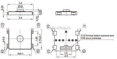 FTVAU19-H water proof tact switch