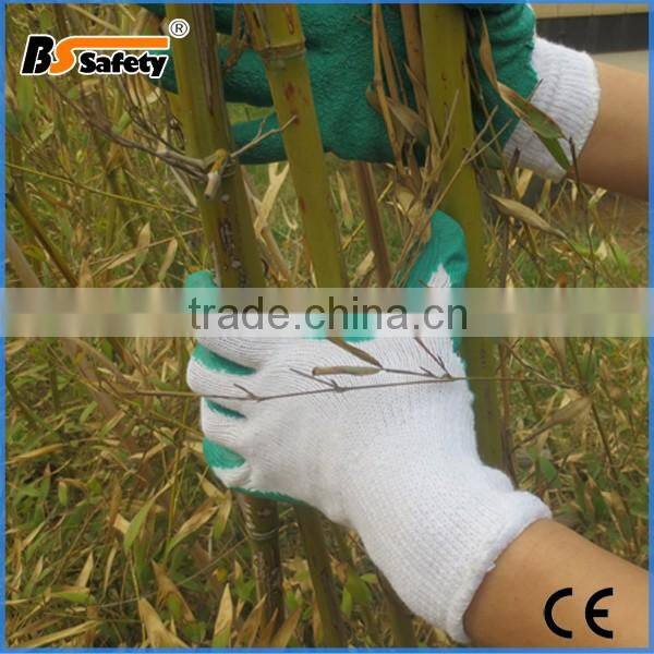 BSSAFETY Crinkle latex worker use safety gloves