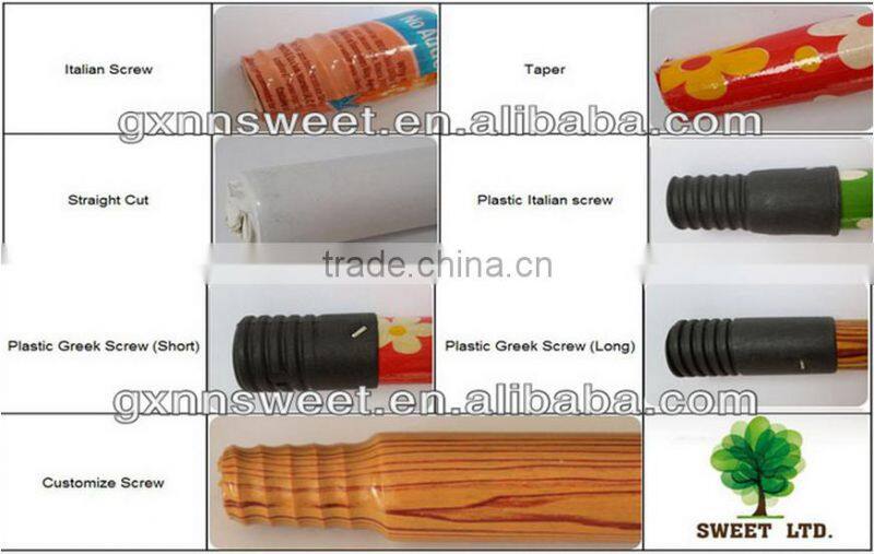 Factory price varnished wood mop handle soomth wood handle 120*2.2CM