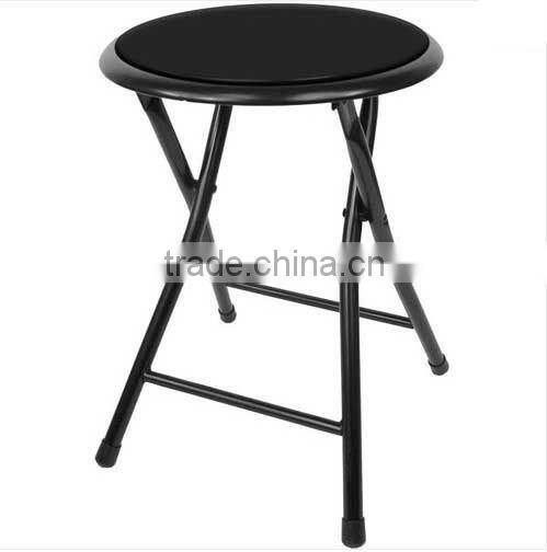 18 Inch Cushioned Folding Stool with Power Coating Steel Leg
