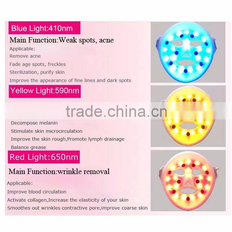 LED PDT photon LED skin rejuvenation facial beauty machine/PDT LED facial mask for acne therapy