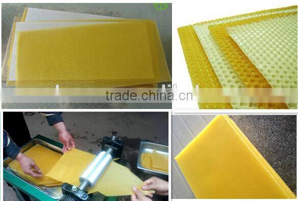 making beeswax foundation/beeswax foundation embosser