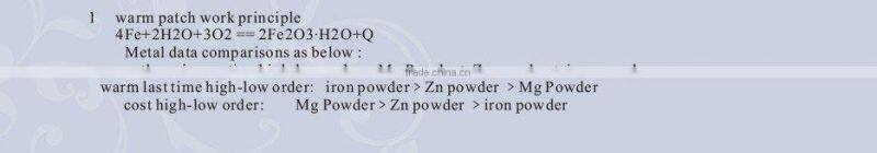 disposable heat pack heat patch heat pad