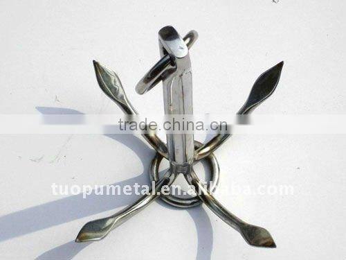 Marine stainless steel 316 mirror polished folding anchors,grapnel folding boat folding anchor
