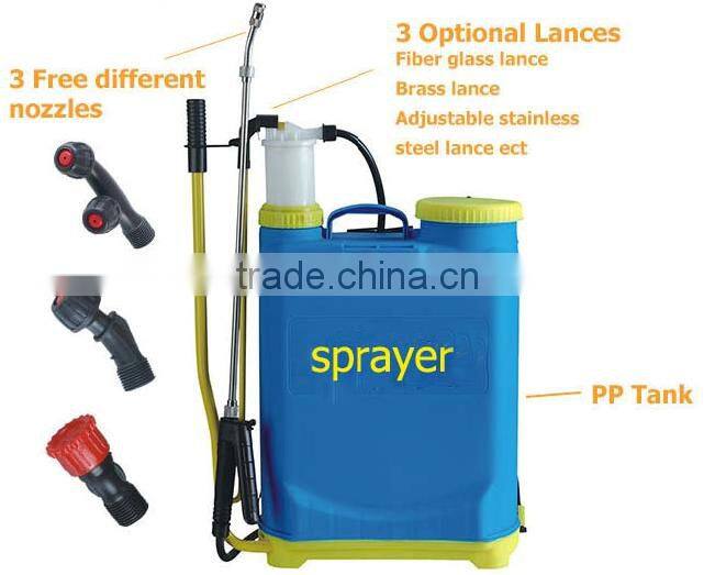 20L high quality backpack manual PP sprayer machine for garden use