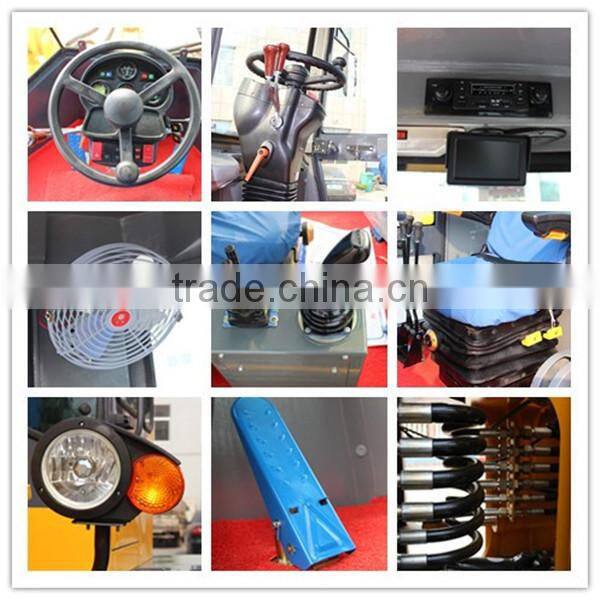 Chinese famous brand tractor ZLY920 with front end loader and backhoe 4 wheel drive