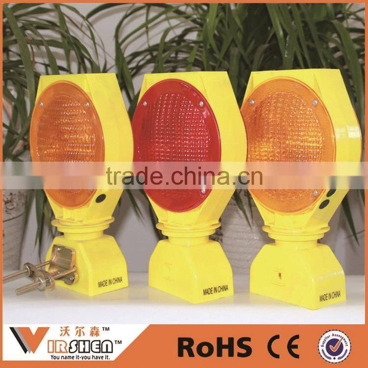 Traffic safety flashing yellow solar revolving warning light Construction vehicles solar power led warning light