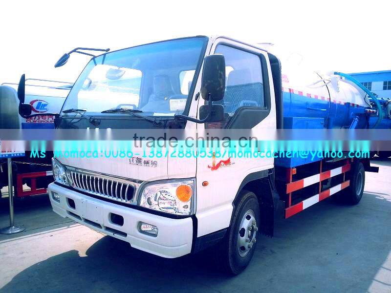 JAC high pressure water and suction truck,high pressure washing suction truck 5cbm
