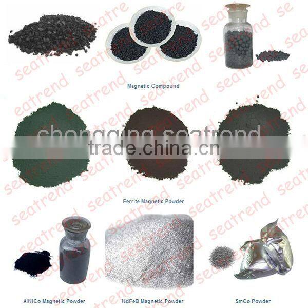 Anisotropic hard strontium ferrite powders