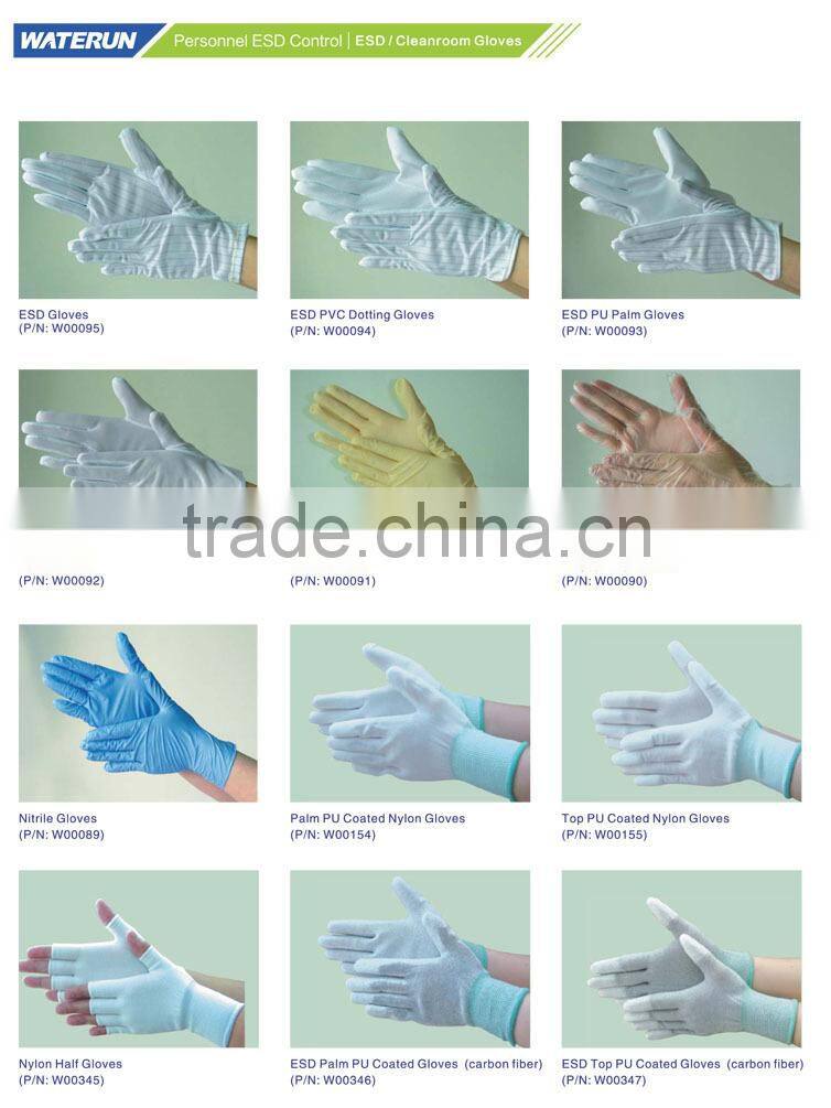 white lint free nylon liner gloves/ nylon gloves without coating