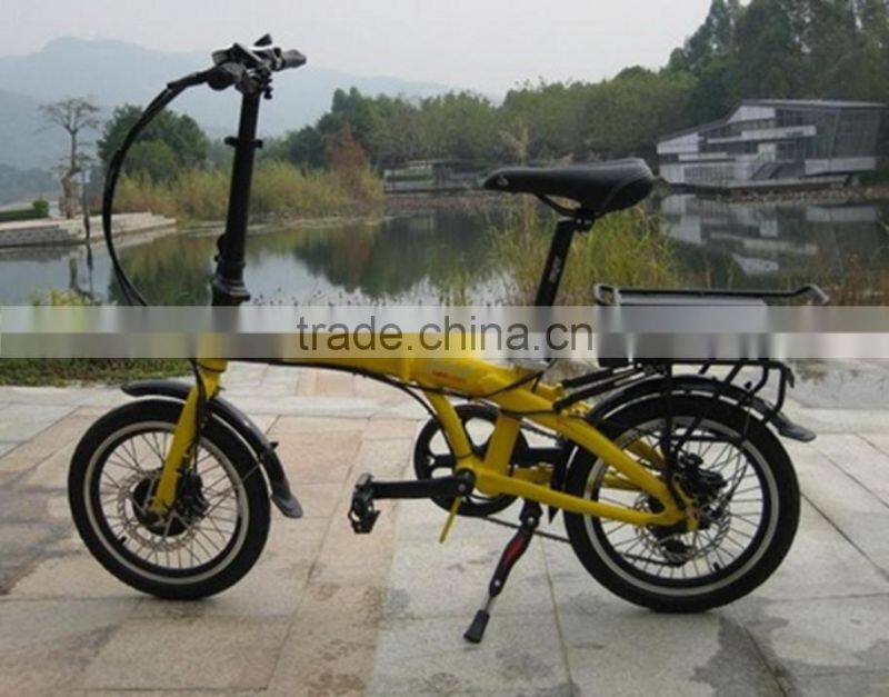 16" folding electric bike/Lithium battery 24V 8AH electric bicycle with 250W brushless motor (TK-EB201)