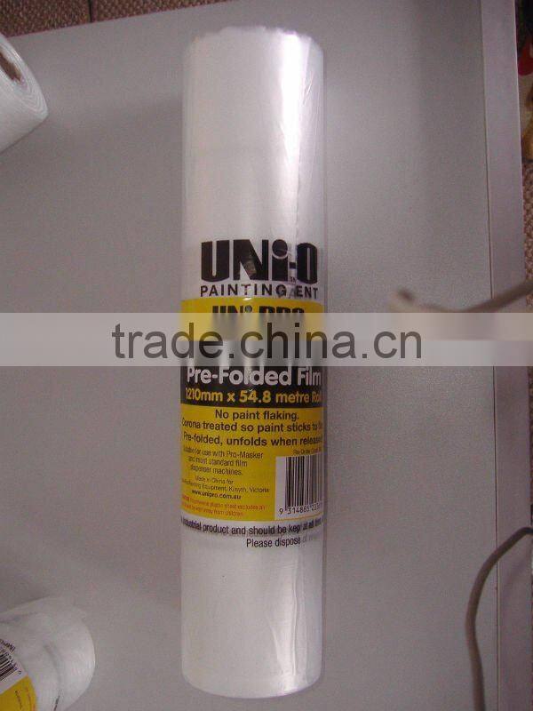 Pre-folded masking film