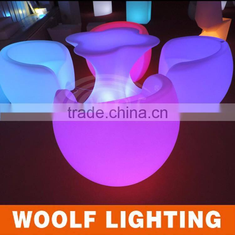 Modern Hotel Nightclub Bar Illuminated LED Sofa