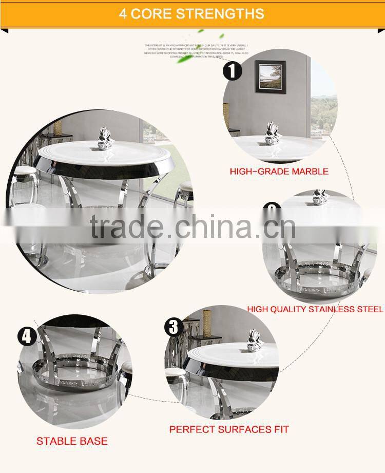 TH282 new design round marble top dining set