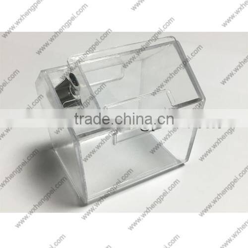 Cleverish portable cute transparent chimney house plastic storage jewelry wedding box kit