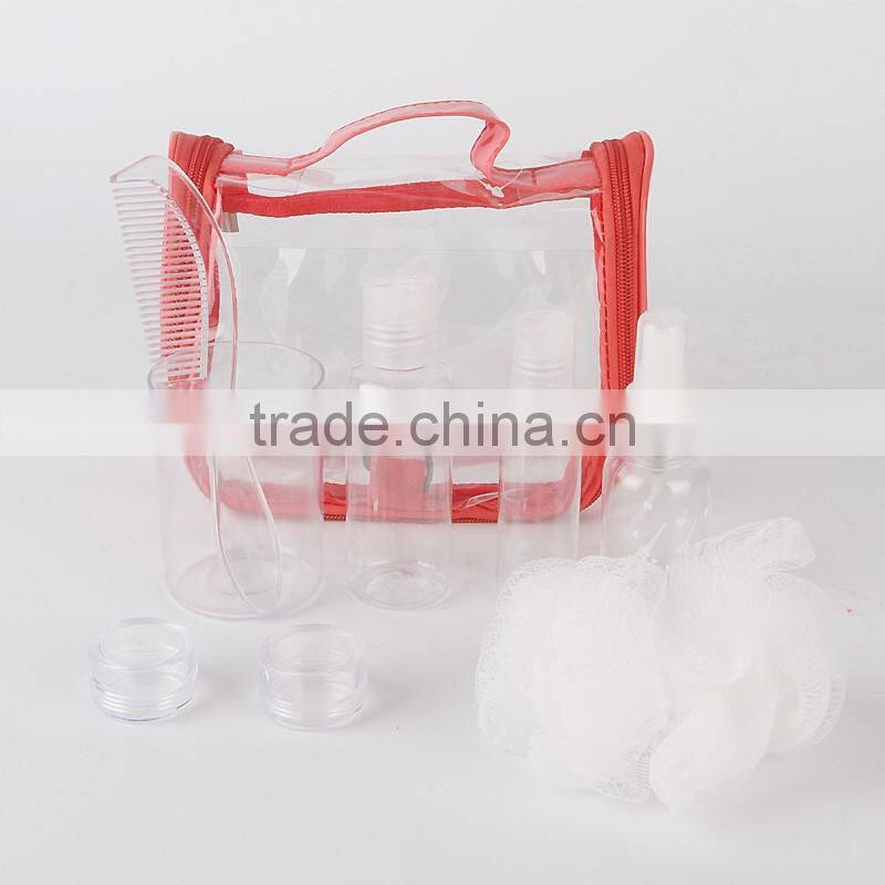 8pcs Kit Travel Bottles Easy Carring Set Leak Proof in Quality Carry On Toiletry Bag