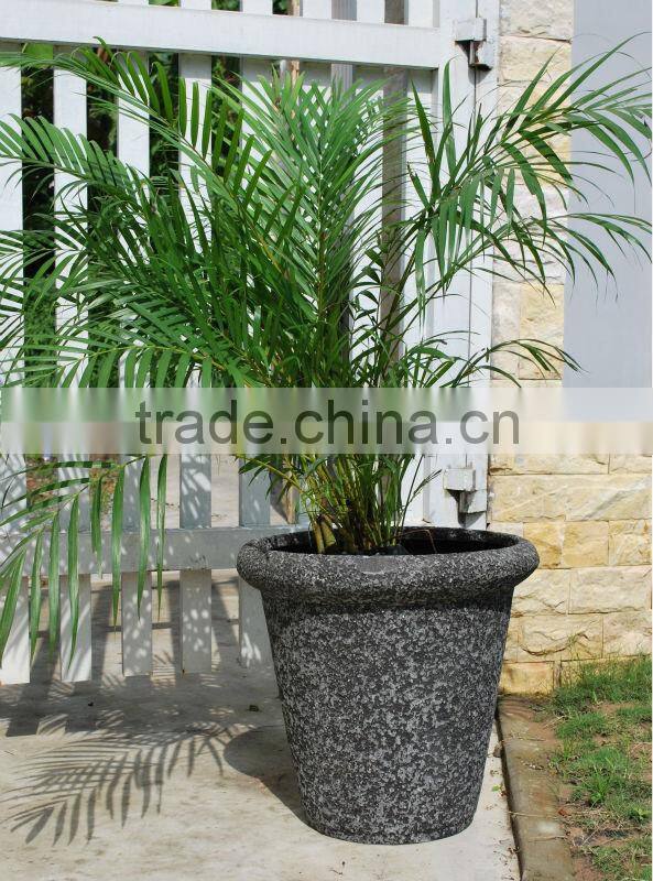 Rusty Stone Fiberglass light weight garden pot