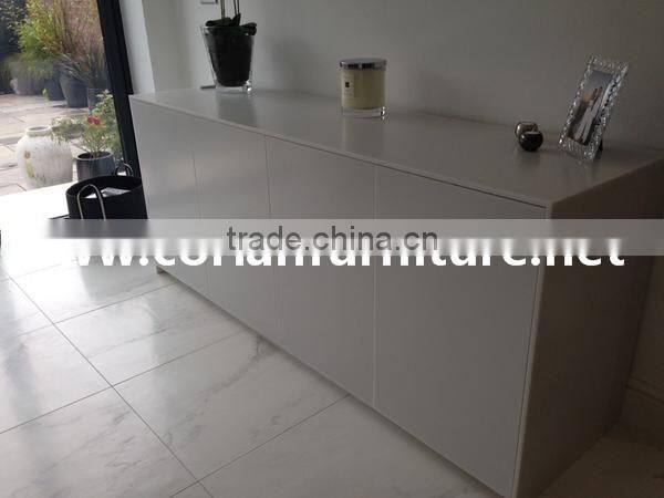 Stylish solid wood corian shelved living room bedside cabinets