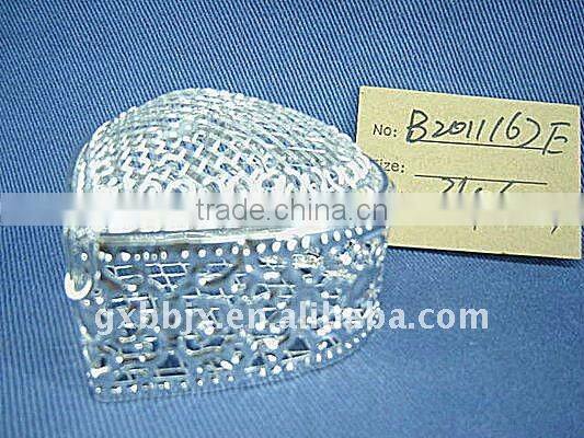 Heart shaped silver wire bussiness gift box