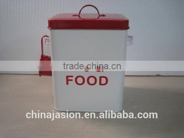 Food Container storage tin Metal Lanudry Powder Box with spoon