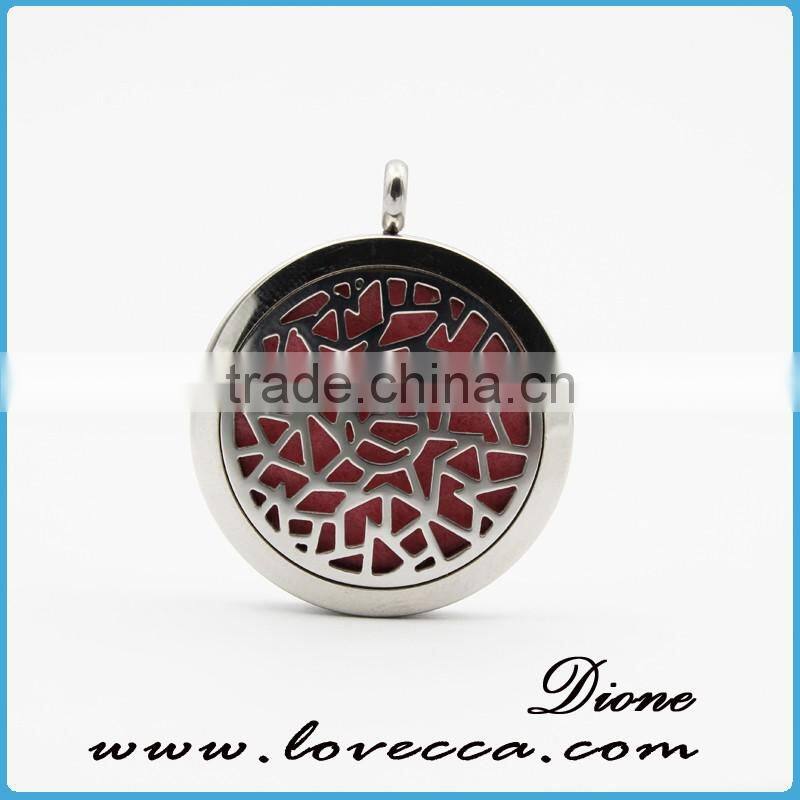 20mm/25mm/30mm round high quality locket pendant stainless steel diffuser necklace