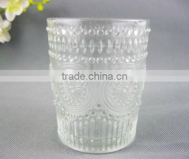 carving glass candle holder / glasswar