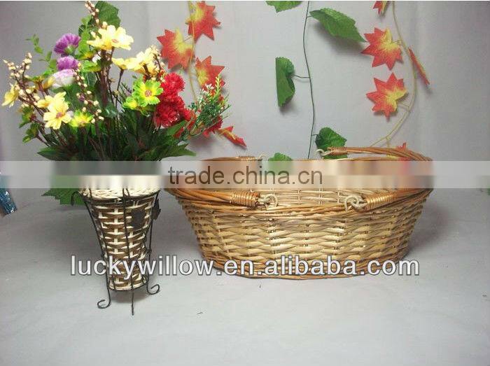 wholesale large wicker firewood basket