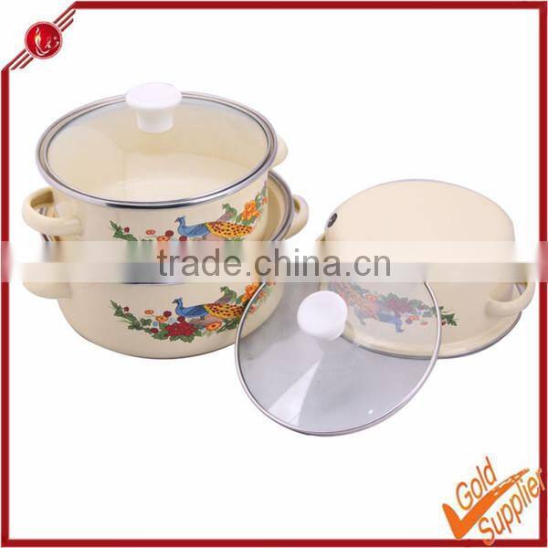 Wholesale 3 pieces enamel insulated casserole hot pot