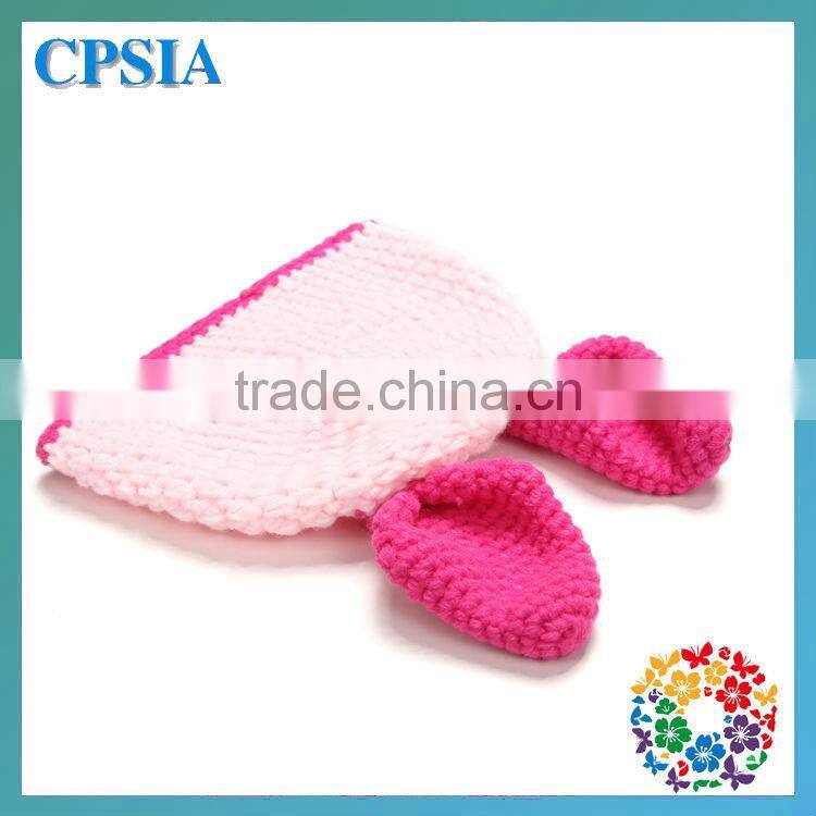 Handmade soft crochet animal knitted newborn warm hats