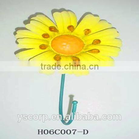 Shinning flower metal Wall hooks decoration