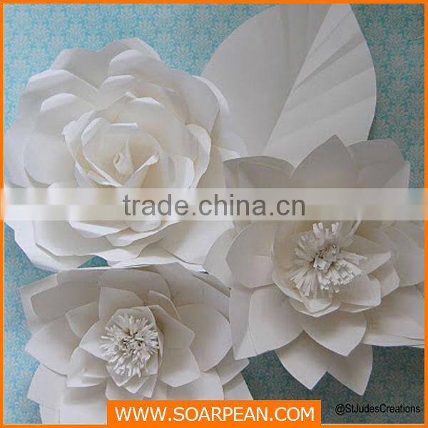 Window Display Customized White PVC Flowers