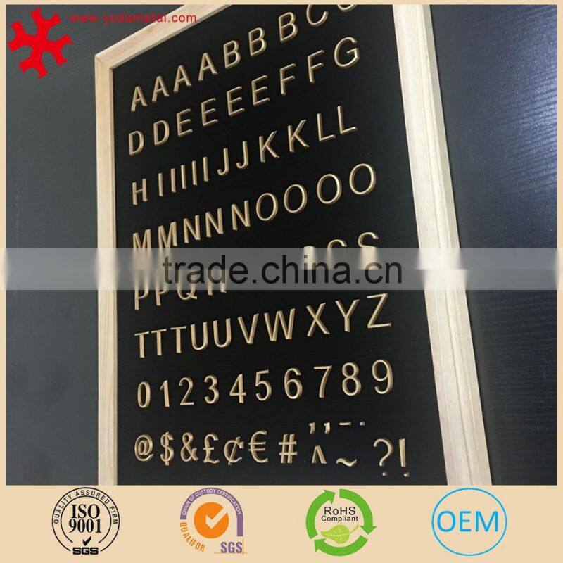 Letter Set for Felt Letter Board - 90 Piece golden color letters, Numbers and Symbols for Changeable Letter Boards (1") Helvetic
