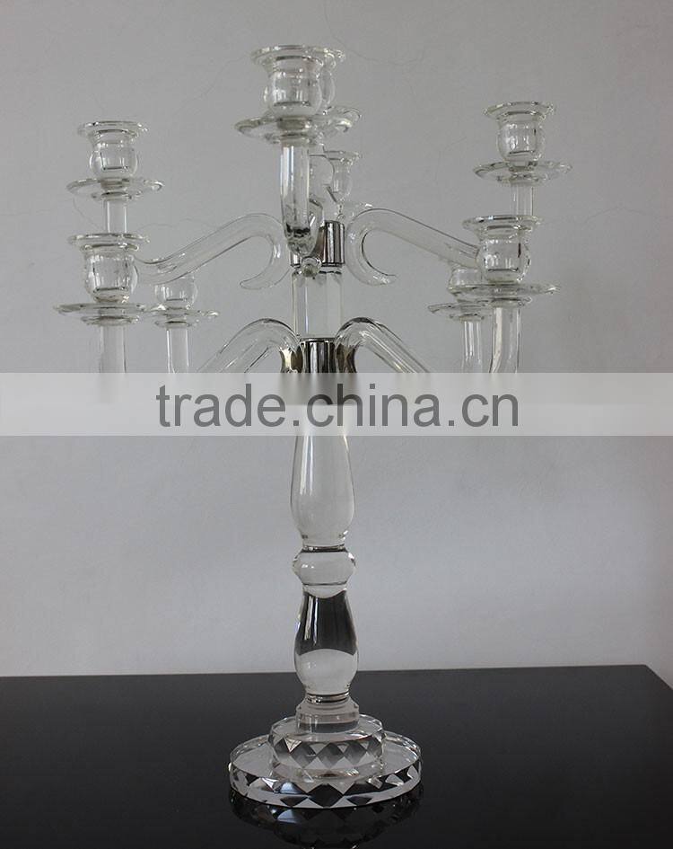 Jingyage wedding crystal table flower candelabra centerpiece