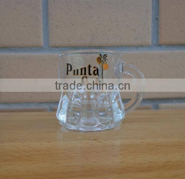 hot sale 1oz shot wine glass with handle