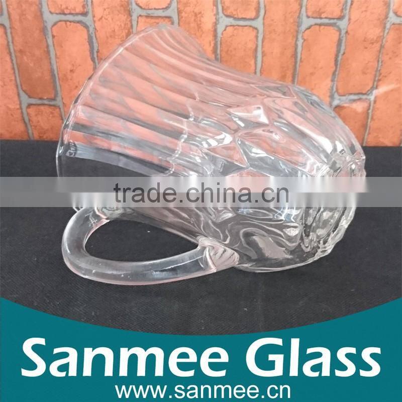 Glass Water Jug With Side Handle for Cooling Water