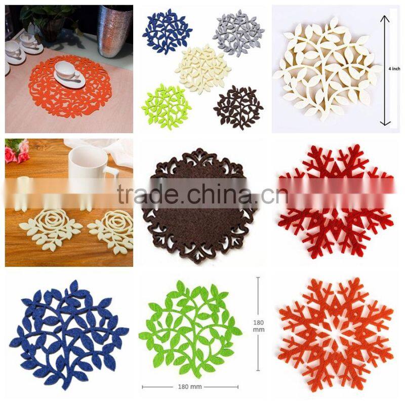 OEM glass cup felt mat