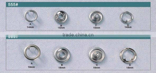 metal prong snap buttons with different sizes for bag and clothes