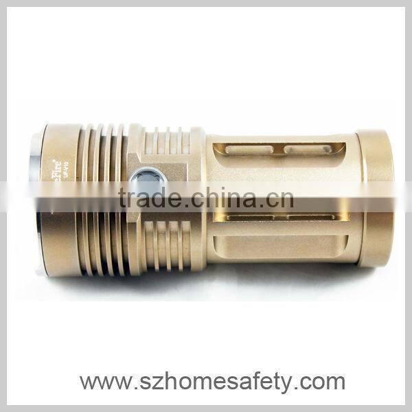 Shenzhen UniqueFire Cree XM-L T6 Golden Emergency and Outdoor LED Flashlight (4X18650)