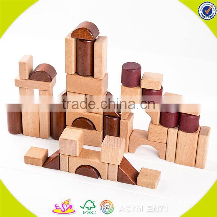 Wholesale colorful wooden blocks toy top quality building wooden blocks toy for kids W13A014