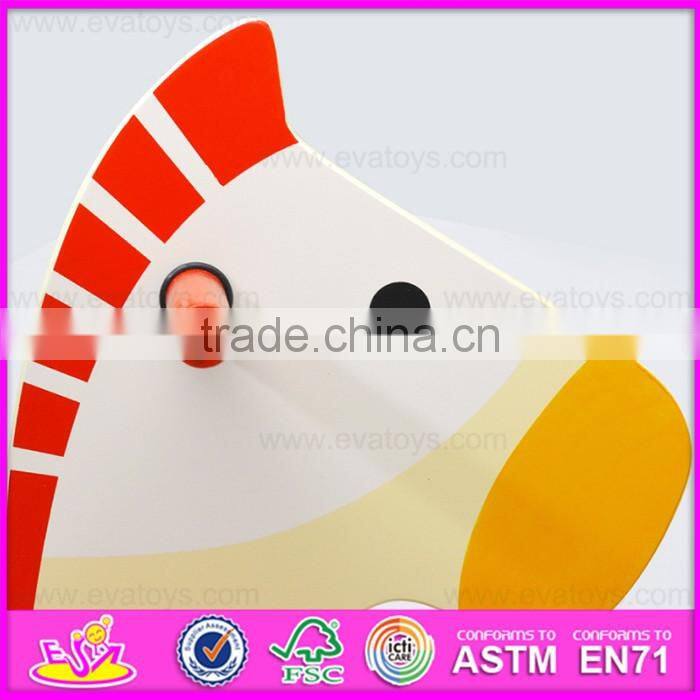 2016 New kids wooden trojan horse,solid wooden trojan horse,fashion wooden trojan horse W16D085