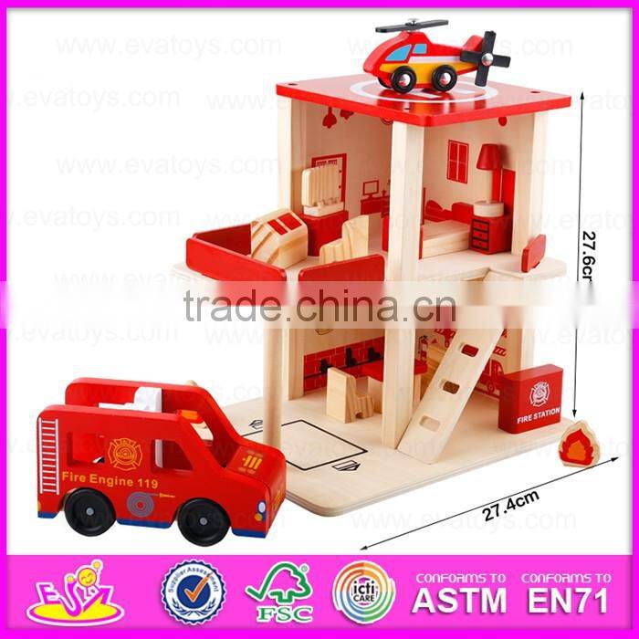 2016 New products children wooden toy car garages for sale W04B039