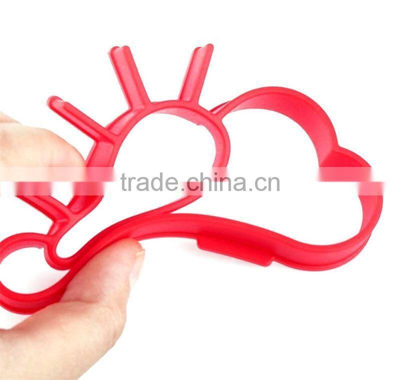 Food Grade Silicone Fried Egg Rings Egg Tray Sunny Cloud Egg Shapers Mold