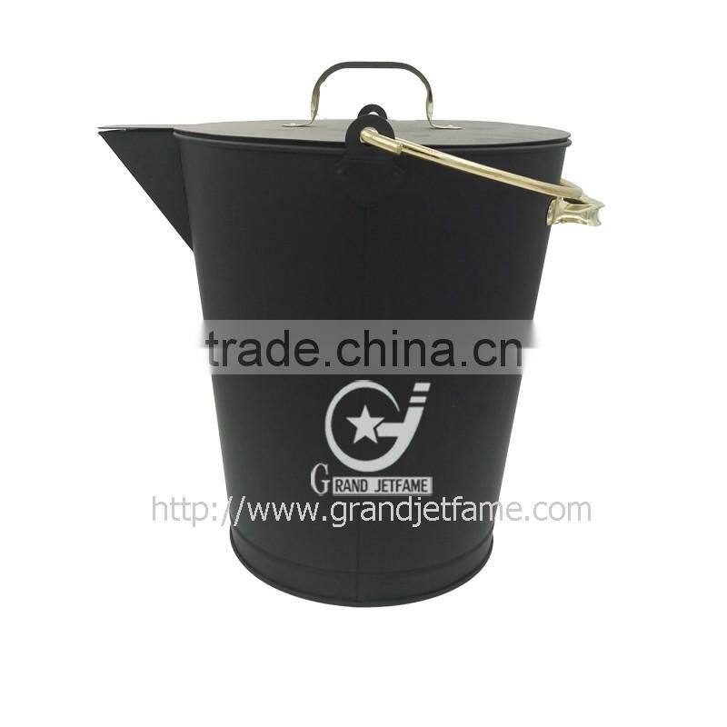 fireplace accessories matt black antique coal bucket