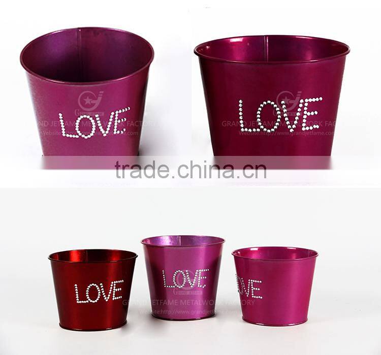 Garden galvanized or iron vegetable garden planters flower pot garden