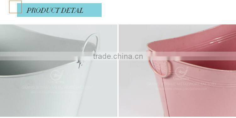 17 inch iron metal garden ice in a bucket drink party tub