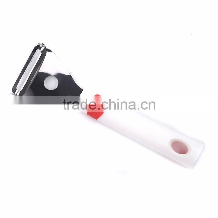 Fancy stainless steel vegetable peeler with plastic handle