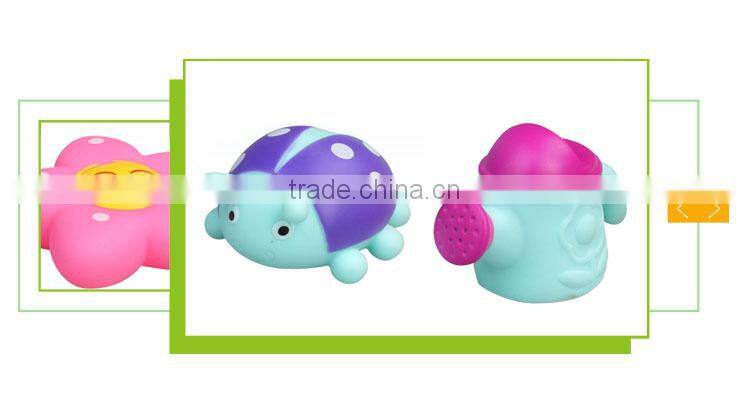 4PCS new product baby flower rubber turtle bath toy